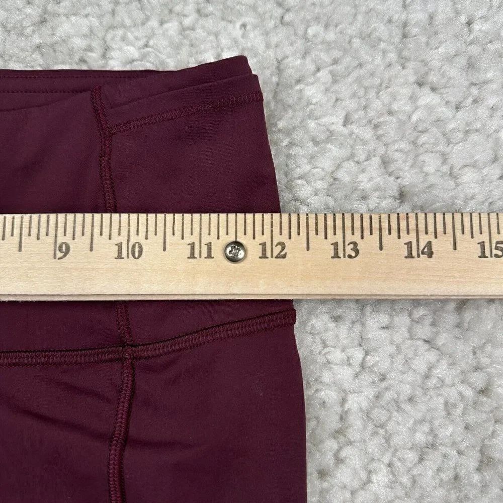 Lululemon Fast & Free Crop Cassis Red Maroon - Picture 12 of 15
